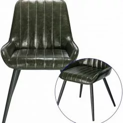 EUGAD Esszimmerstuhl, 4 Stücke Retro Küchenstuhl Sitzfläche aus PU mit Metallbeine Schwarz Braun, Dunkelbraun, Dunkelgrün, Grau -Eugad Möbel Einkaufen 469719d2 975d 573c aadd ba2716f4a0f6