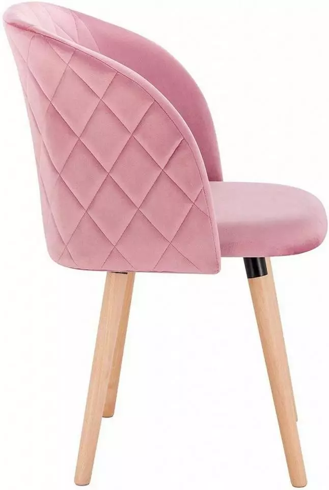 EUGAD Esszimmerstuhl, 6er-Set Esszimmerstuhl Küchenstuhl Samt Massivholz Cremeweiß Cremeweiß, Rosa 11 EUGAD Esszimmerstuhl, 6er-Set Esszimmerstuhl Küchenstuhl Samt Massivholz Cremeweiß Cremeweiß, Rosa – Bild 11