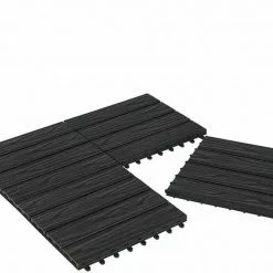 EUGAD WPC-Fliesen, 22 Stück WPC Terrassenfliesen 30x30cm Holzstruktur Coffee Anthrazit, Dunkelgrau, Hellgrau -Eugad Möbel Einkaufen 477b56f6 e0c3 5eaa a3ec 2e347bf1dfed