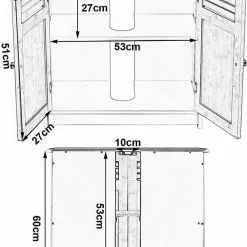 EUGAD Waschbeckenunterschrank Unterschrank Badezimmerschrank Waschtisch Badschrank mit 2 Türen 60x30x60cm aus MDF Weiß+Natur Wei&szlig;+Grau, Wei&szlig;+Natur -Eugad Möbel Einkaufen 4a59b04b 87a0 5544 9201 6993bb249b6e