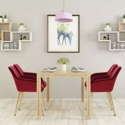 EUGAD Esszimmerstuhl, stühle 2er-Set,Samt,mit goldener Metallbeinen Blau, Bordeaux, Dunkelgrau, Dunkelgr&uuml;n, Hellgrau, Rosa, Schwarz -Eugad Möbel Einkaufen 4a5cf885 59ba 5253 972e cf9d024b4660