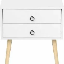 EUGAD Nachttisch, 2er-Set Beistelltisch mit 2 Schubladen Nachtkommode Nachtschrank Holzbeine MDF 46x35x50cm Weiß Grau, Weiß 17 EUGAD Nachttisch, 2er-Set Beistelltisch mit 2 Schubladen Nachtkommode Nachtschrank Holzbeine MDF 46x35x50cm Weiß Grau, Weiß -Eugad Möbel Einkaufen 4a676000 86a4 5d23 abb1 9bfee9a8beaf