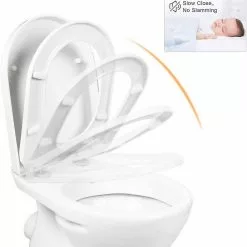 EUGAD WC-Sitz, Toilettendeckel mit Absenkautomatik D Form Weiß 9 EUGAD WC-Sitz, Toilettendeckel mit Absenkautomatik D Form Weiß -Eugad Möbel Einkaufen 4aad305b efdb 5b0a bbf3 bf70a45728e2