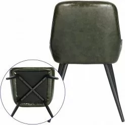 EUGAD Esszimmerstuhl, 4 Stücke Retro Küchenstuhl Sitzfläche aus PU mit Metallbeine Schwarz Braun, Dunkelbraun, Dunkelgrün, Grau -Eugad Möbel Einkaufen 4b12a424 b152 5c1d 9a73 5057fff13f57