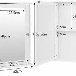 EUGAD Spiegelschrank Hängeschrank mit 3 Ablagen Weiß 11 EUGAD Spiegelschrank Hängeschrank mit 3 Ablagen Weiß -Eugad Möbel Einkaufen 4b180d81 7de0 54ad 81d7 8bb65a626bb8