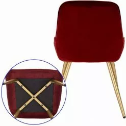 EUGAD Esszimmerstuhl (2 Stück), Küchenstuhl Wohnzimmerstuhl Sitzfläche aus Samt mit Metallbeine,Stuhl für Esszimmer Wohnzimmer Küche, Hellgrau Bordeaux, Dunkelgrau, Dunkelgrün, Rosa -Eugad Möbel Einkaufen 4b48e2f6 50f7 584d b602 39f8116c5d31