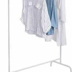 EUGAD Garderobenständer, (1 St), Kleiderständer, Kleiderstange, Metall, Weiß Schwarz, Weiß