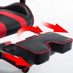 EUGAD Gaming-Stuhl (1 Stück), mit Fußstütze Racing Stuhl Drehstuhl Bürostuhl Schreibtischstuhl PC Stuhl mit Wippfunktion Höhenverstellbar Kunstleder Weiß Grau, Rot, Weiß -Eugad Möbel Einkaufen 4c289077 6780 4266 bfc3 4326b5d945c5