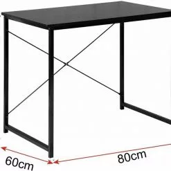 EUGAD Schreibtisch, Computertisch Esstisch Holz Stahl 80x60x70 cm Holz Vintage+schwarz Hell Eiche+schwarz, Hell Eiche+weiß, Marmor+schwarz -Eugad Möbel Einkaufen 4f038078 b3b9 5d88 8a2b 25298a7709d5