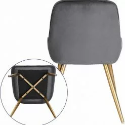 EUGAD Esszimmerstuhl (2 Stück), Küchenstuhl Wohnzimmerstuhl Sitzfläche aus Samt mit Metallbeine,Stuhl für Esszimmer Wohnzimmer Küche, Hellgrau Bordeaux, Dunkelgrau, Dunkelgrün, Rosa -Eugad Möbel Einkaufen 4f761492 0ae3 5f14 877f 20d632a184d2