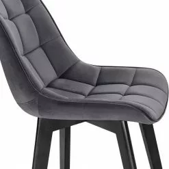 EUGAD Esszimmerstuhl (6 Stück), Wohnzimmerstuhl mit Rückenlehne, Polsterstuhl Küchenstuhl Weich Samt und Holz für ESS- und Wohnzimmer Schwarz Dunkelgrau, Dunkelgrün, Rosa -Eugad Möbel Einkaufen 4fd23ad4 5022 4a18 9e4b 1a90a641eee4