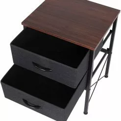 EUGAD Nachttisch (1-St), mit 2 Schubladen Couchtisch Beistelltisch für Wohnzimmer Nachtkommode Nachtschrank für Schlafzimmer industrieller Stil -Eugad Möbel Einkaufen 50950123 2acf 40eb bb3a 4321e96e588b