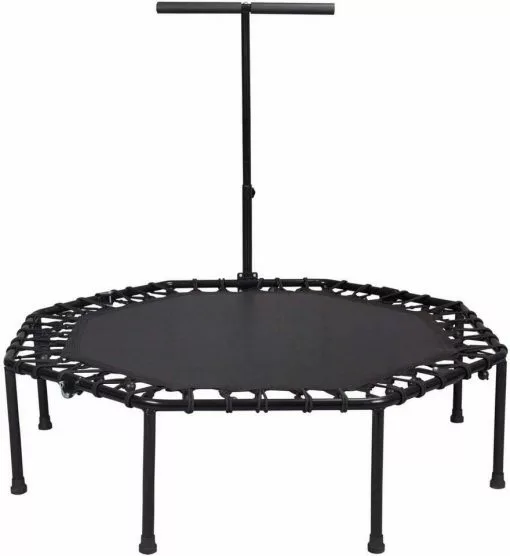 EUGAD Fitnesstrampolin, Fitness Trampolin Indoor Faltbar Ø 126cm mit höhenverstellbarem Haltegriff, leise Gummiseilfederung, belastbar bis 120 kg Grün, Schwarz -Eugad Möbel Einkaufen 510021e9 6070 4a3c 9dd4 75e47549495a
