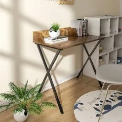 EUGAD Schreibtisch, 90x50x73CM Bürotisch PC Tisch Arbeitstisch für Home, Büro Metall + MDF Holzoptik Vintage -Eugad Möbel Einkaufen 5101a0ca f4b9 569d a71c 72014bdbb48e