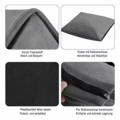 EUGAD Tierhaus, Hundehaus Hundehöhle Katzenhaus Katzenhöhle für Französische Bulldogge Jack Russell Terrier Welpen Grau M -Eugad Möbel Einkaufen 5204e134 c48a 525d acff 61a473eaebae