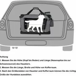 EUGAD Tiertransporttasche, Hundebox faltbar Hundetransportbox Auto Transportbox Reisebox Katzenbox Grau -Eugad Möbel Einkaufen 521f6a98 bbac 586a b870 534f0278f4de