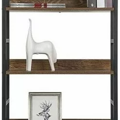 EUGAD Bücherregal, 1-tlg., Standregal, Küchenregal, 5 offenen Regalebenen, MDF, Metall, Schwarz Marmor Golden-Wei&szlig;er Marmor, Vintage -Eugad Möbel Einkaufen 522c80fe e1c2 4ac8 8881 097d971d9782