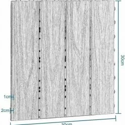 EUGAD WPC-Fliesen, 11 Stück WPC Terrassenfliesen 30x30cm Holzstruktur Anthrazit Coffee, Dunkelgrau, Hellgrau -Eugad Möbel Einkaufen 5275c959 486a 5eed bd74 696d8df0d8bf