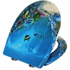 EUGAD WC-Sitz, Toilettendeckel mit Absenkautomatik Meeresboden -Eugad Möbel Einkaufen 52d24b49 feb2 5ff4 8ea0 7e04dfafdeef