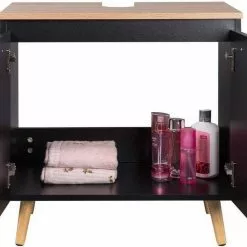 EUGAD Waschbeckenunterschrank Badschrank Unterschrank mit 2 Türe Weiß Grau, Schwarz, Wei&szlig; -Eugad Möbel Einkaufen 54eb3ce3 5654 5863 8684 6bd2f476fdec