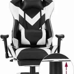EUGAD Gaming Chair, Bürostuhl, Gaming Stuhl, Kunstleder, mit einstellbaren Armlehnen Rot Blau, Schwarz, Weiß 55 EUGAD Gaming Chair, Bürostuhl, Gaming Stuhl, Kunstleder, mit einstellbaren Armlehnen Rot Blau, Schwarz, Weiß -Eugad Möbel Einkaufen 5516e676 ca71 5b8c adc6 3c4d8fdff5e3