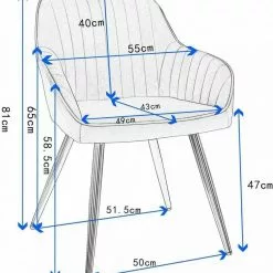 EUGAD Polsterstuhl (Set, 1 Stück), Esszimmerstuhl Küchenstuhl Samt, mit goldener Metallbeinen Blau, Bordeaux, Dunkelgrau, Dunkelgrün, Hellgrau, Rosa, Schwarz -Eugad Möbel Einkaufen 55350092 8af3 5d6f 8c75 24503fe66886