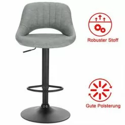 EUGAD Barhocker (2 St), 2er-Set 360° drehbar stufenlos höhenverstellbar mit Rückenlehne aus Kunstleder und Stahl Dunkelbraun Anthrazit, Grau -Eugad Möbel Einkaufen 55782dbd 51eb 547f 9131 3d754e40d0eb
