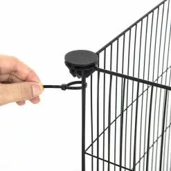 EUGAD Freigehege, Freigehege für Kaninchen Hasen Meerschweinchen Welpenauslauf Laufgitter mit Tür Doppelstöckig DIY 22 Platten Schwarz 140 x 70 x 70 cm -Eugad Möbel Einkaufen 55cb94c9 3472 52f1 a9d2 34c477a27a9f