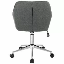 EUGAD Schreibtischstuhl, Bürostuhl Bürohocker Rollhocker aus Leinen Hellgrau Duneklgrau -Eugad Möbel Einkaufen 562b8223 aa36 5b8e a8eb 4749e23be90f