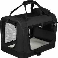 EUGAD Tiertransporttasche, Hundebox faltbar Hundetransportbox Auto Transportbox Reisebox Katzenbox Schwarz -Eugad Möbel Einkaufen 567f610c 333a 47eb a24b 90277b7a127f