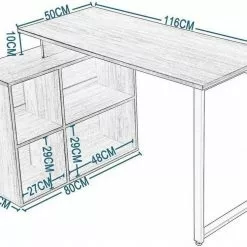 EUGAD Schreibtisch, mit Ablagen Holz 116x75x80cm Dunkelbuche Helleiche, Weiß 29 EUGAD Schreibtisch, mit Ablagen Holz 116x75x80cm Dunkelbuche Helleiche, Weiß -Eugad Möbel Einkaufen 57e0ea0c b1e0 534c 8d67 4e0f549282a3