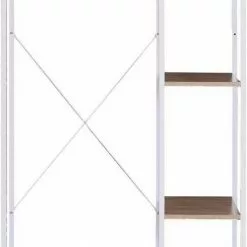 EUGAD Kleiderständer, Garderobenständer Hängeregal mit Schuhregal Holz Metall Schwarz-Hell Eiche Schwarz-Vintage, Weiß-Eiche -Eugad Möbel Einkaufen 5819bf57 1710 52fe 9169 0e4527b33fc2