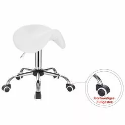 EUGAD Drehstuhl (1 Stück), Sattelhocker gepolstert höhenverstellbar aus Kunstleder Grau Schwarz, Wei&szlig; -Eugad Möbel Einkaufen 591724e9 08ad 55cd a4de 109f667d18ae