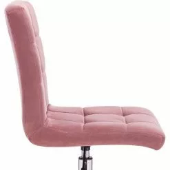 EUGAD Schreibtischstuhl, Arbeitshocker Bürohocker Samt Metall, 360° drehbar, Rosa Hellgrau -Eugad Möbel Einkaufen 5ab6ee7b c338 585e a6dc 4e618a49456e