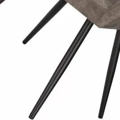 EUGAD Esszimmerstuhl (1 Stück), Wohnzimmerstuhl aus Stoff, Polsterstuhl mit Armlehnen und Rückenlehne, Gestell aus Metall Anthrazit, Braun, Grau -Eugad Möbel Einkaufen 5c254cc7 ef81 5f50 bf8b 7a5cf90b0fa8