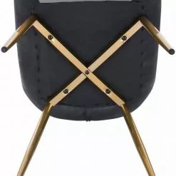 EUGAD Esszimmerstuhl, 4er-Set Küchenstühle Wohnzimmerstuhl mit Rückenlehne, Samt Sitzfläche, Gold Beine Grau Dunkelgr&uuml;n, Rosa, Schwarz -Eugad Möbel Einkaufen 5c7ef838 5bad 5b7c 8b4f 8db994ceab3b