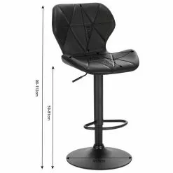 EUGAD Barhocker, 4er-Set mit Rückenlehne aus Kunstleder Metall Braun Anthrazit, Dunkelbraun, Grau -Eugad Möbel Einkaufen 5cdfd041 80a9 404e 85f0 7052f9bf44fc