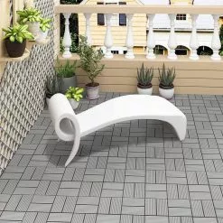 EUGAD WPC-Fliesen, 11 Stück WPC Terrassenfliesen Klickfliesen 30x30cm Hellgrau Anthrazit, Coffee, Dunkelgrau -Eugad Möbel Einkaufen 5e1366df d0da 50af a22d 83867da127c6