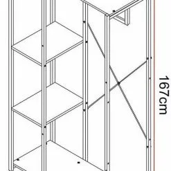 EUGAD Kleiderständer, Garderobenständer Hängeregal mit Schuhregal Holz Metall Schwarz-Hell Eiche Schwarz-Vintage, Weiß-Eiche -Eugad Möbel Einkaufen 5fd336f1 5fef 5ce4 a8a3 766cd0d6d2cf