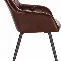 EUGAD Esszimmerstuhl, 6er-Set Esszimmerstuhl aus Kunstleder Metallbeine Schwarz Dunkelbraun -Eugad Möbel Einkaufen 608a9edf 8f4e 4127 bcfb ca78a6ae1178