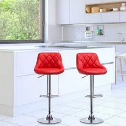 EUGAD Barhocker, 2er-Set Barstühle, höhenverstellbar, 360°drehbar Weiß Bordeaux, Cremewei&szlig;, Grau, Khaki, Rot, Schwarz, Wei&szlig; -Eugad Möbel Einkaufen 614d2a7f 02c4 5c2c adfb 1732cb67d1e0