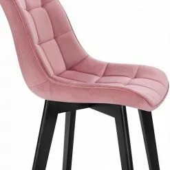 EUGAD Esszimmerstuhl (6 Stück), Wohnzimmerstuhl mit Rückenlehne, Polsterstuhl Küchenstuhl Weich Samt und Holz für ESS- und Wohnzimmer Schwarz Dunkelgrau, Dunkelgrün, Rosa -Eugad Möbel Einkaufen 61a7f088 b597 5a75 8140 90a8aa14332b