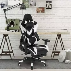 EUGAD Gaming Chair, Bürostuhl, Gaming Stuhl, Kunstleder, mit einstellbaren Armlehnen Rot Blau, Schwarz, Weiß 50 EUGAD Gaming Chair, Bürostuhl, Gaming Stuhl, Kunstleder, mit einstellbaren Armlehnen Rot Blau, Schwarz, Weiß -Eugad Möbel Einkaufen 61e08ce5 a27c 5381 b46a 74741f08936c