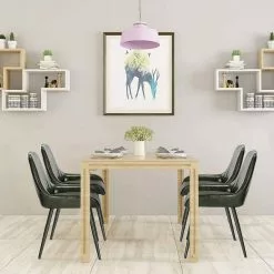 EUGAD Esszimmerstuhl, 2 Stücke Esszimmerstuhl Küchenstuhl Kunstleder Braun, Dunkelbraun, Dunkelgrün, Grau, Schwarz -Eugad Möbel Einkaufen 61f5ed85 329e 59ec 9d5d fd2a9569f77f