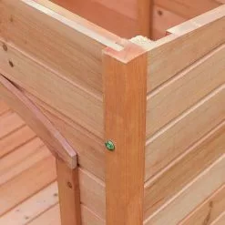 EUGAD Tierhaus, Hundehütte Hundehaus Massivholz draußen Wetterfest Aufklappbar Hellrot 103 x 66 x 71 cm -Eugad Möbel Einkaufen 6323a555 a42c 5475 99b9 de6c40db4388