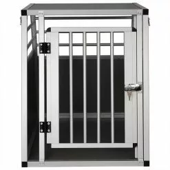 EUGAD Tierreisebox, Hundetransportbox Alu Hundebox Autobox Reisebox für mittlere Hund Border Collie Englische Bulldogge Shetland Sheepdog Standard Schnauzer Englischer Springer Spaniel 75x55x66 cm -Eugad Möbel Einkaufen 642bee23 c3a1 521d a312 82751e3aca71