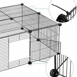 EUGAD Freigehege, Freigehege DIY Laufstall Kleintiere 109x74x39cm -Eugad Möbel Einkaufen 64b3ba75 e955 50b9 8f2d 05017e80b848