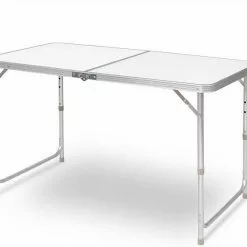 EUGAD Campingtisch, zusammenklappbar Pickniktisch, höhenverstellbar 120x60x55-62-70cm, Tischplatte aus MDF, Grau Eiche, Schwarz, Weiß -Eugad Möbel Einkaufen 6508bd6f a5ba 5968 8ef6 e5f80cc27cdb