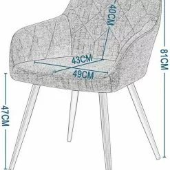 EUGAD Esszimmerstuhl (1 Stück), Wohnzimmerstuhl aus Leinen Polsterstuhl mit Armlehnen und Rückenlehne schwarze Gestell aus Metall Hellgrau Dunkelgrau 18 EUGAD Esszimmerstuhl (1 Stück), Wohnzimmerstuhl aus Leinen Polsterstuhl mit Armlehnen und Rückenlehne schwarze Gestell aus Metall Hellgrau Dunkelgrau -Eugad Möbel Einkaufen 65cfb91b 24d1 464c b641 962fdd95b5aa