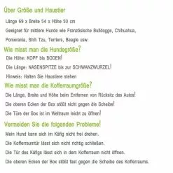 EUGAD Tierreisebox, Hundetransportbox Alu Hundebox Reisebox Autobox für kleine/mittlere Hunde Französische Bulldogge Beagle Terriers Dackel Shiba Inu 69 x 54 x 50 cm L Schwarz -Eugad Möbel Einkaufen 65f154be 740d 4501 8ebf d3f750457e1d